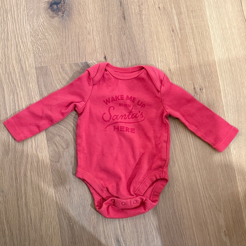 Old Navy Festive Red Baby Bodysuit